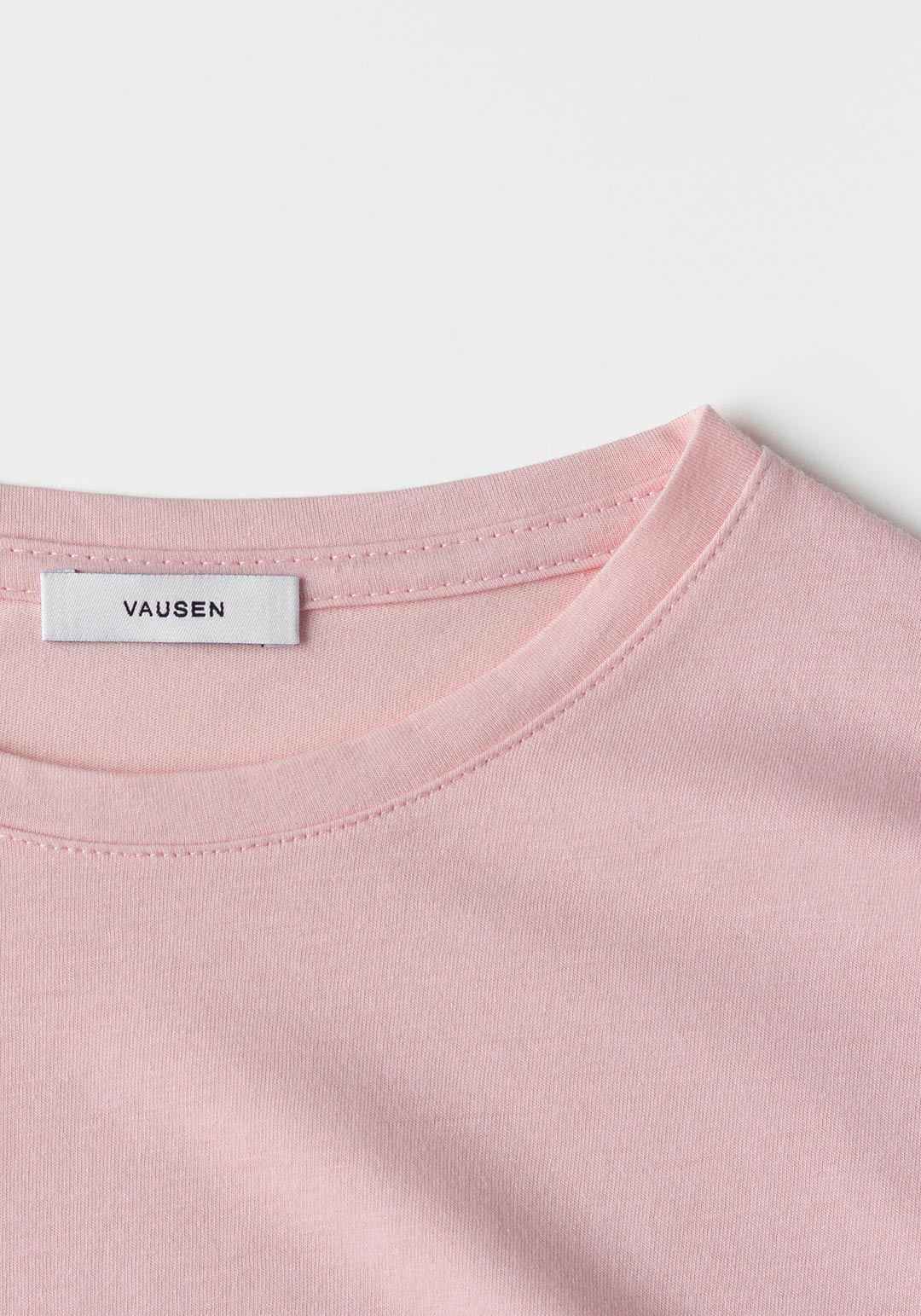 vausen camiseta rosa manga corta algodón peruano cuello