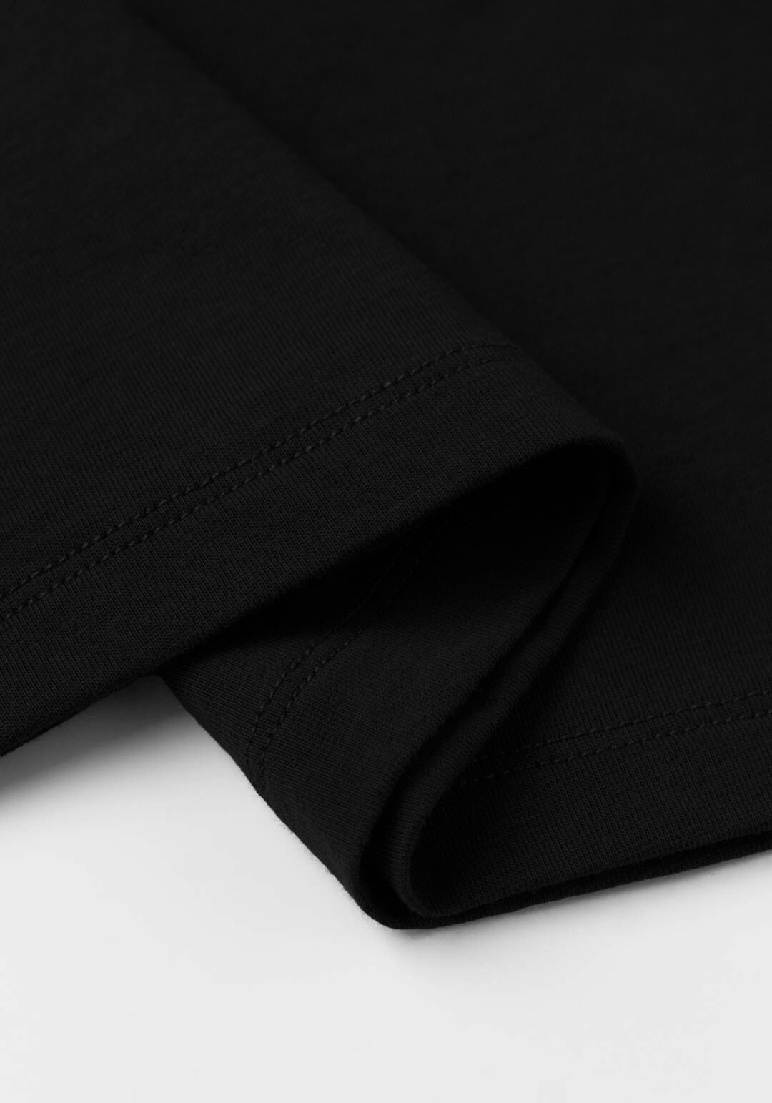 vausen camiseta negra manga corta algodón peruano detalles