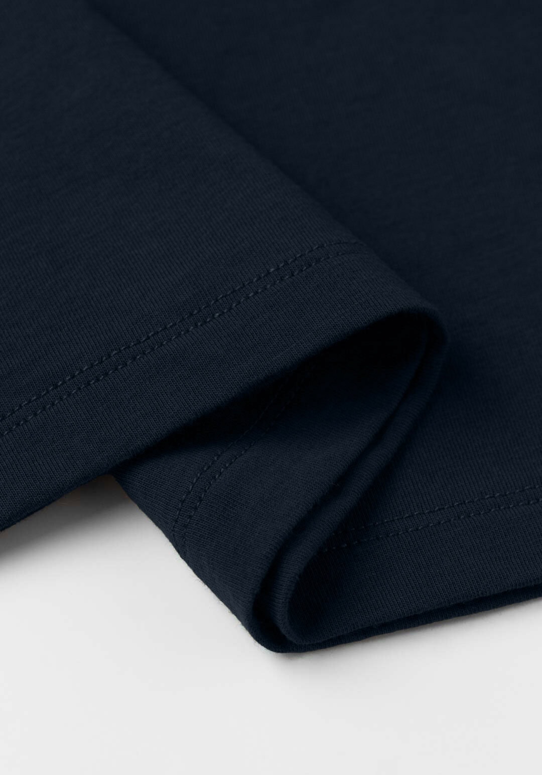 vausen camiseta azul manga corta algodón peruano detalles costuras