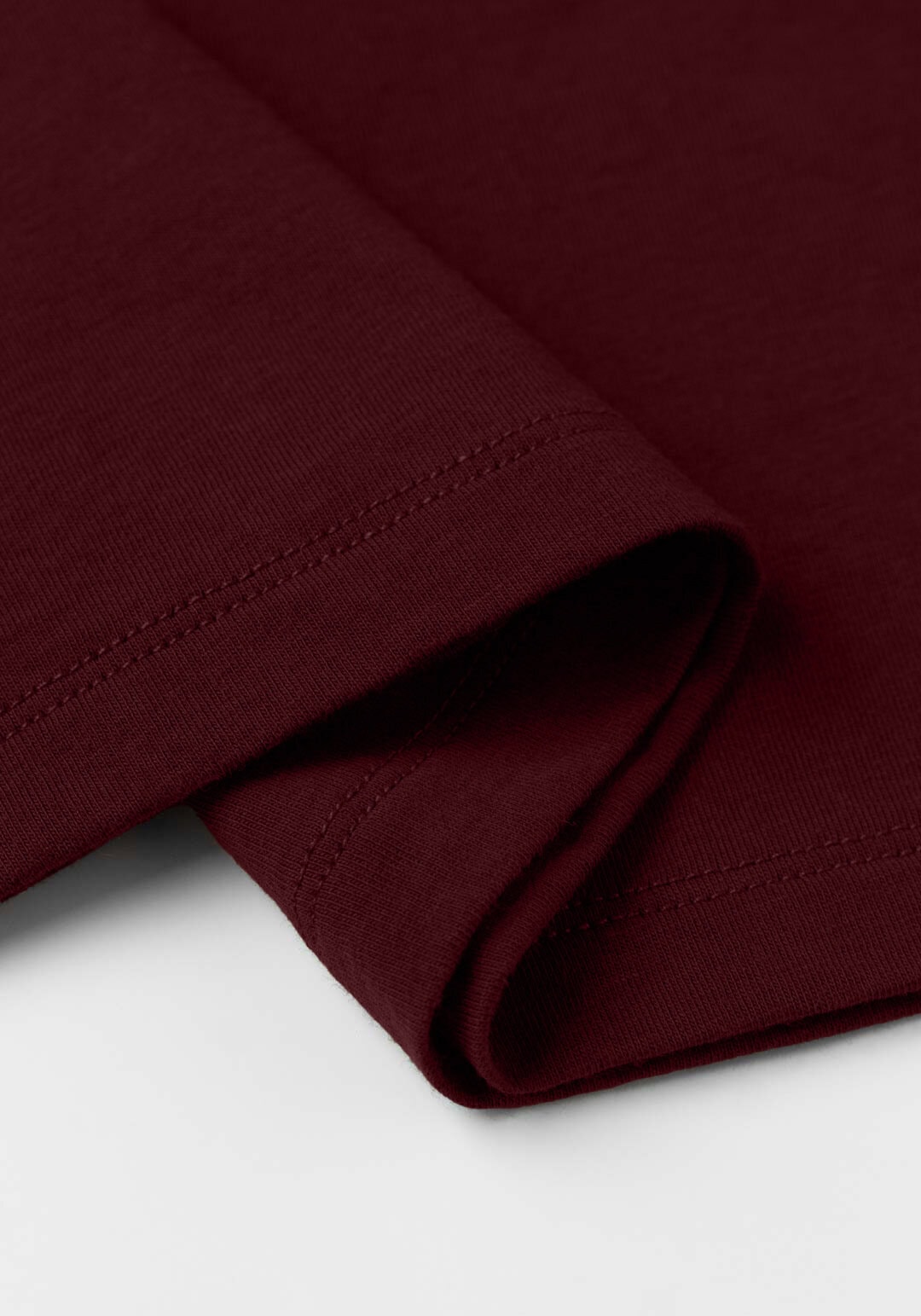 vausen camiseta rojo burdeos manga corta algodón peruano detalles