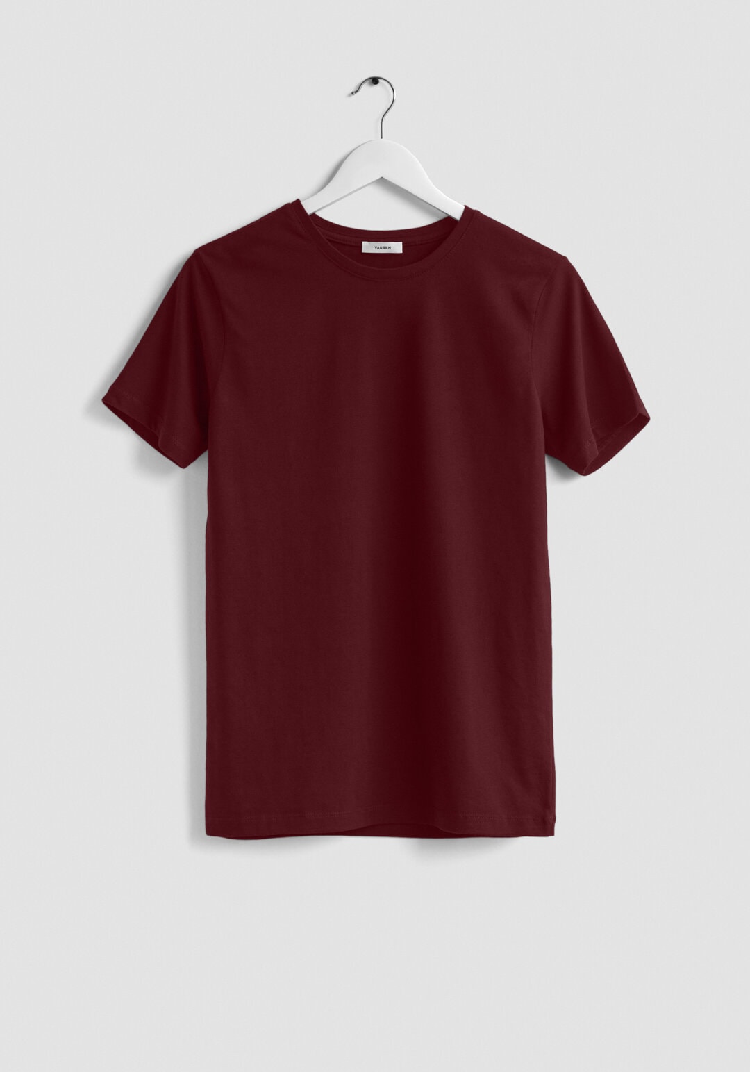 vausen camiseta rojo burdeos manga corta algodón peruano frente